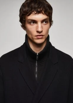 Manteau Croisé Fait Main Laine Recyclée -Tenues Basiques 57025951 99 D1