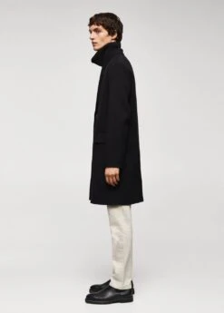 Manteau Croisé Fait Main Laine Recyclée -Tenues Basiques 57025951 99 D2