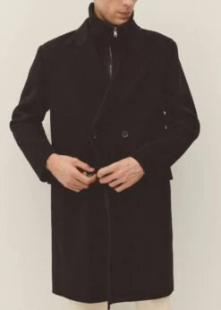 Manteau Croisé Fait Main Laine Recyclée -Tenues Basiques 57025951 99 D6