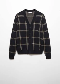 Cardigan Maille Fine Carreaux-fenêtres -Tenues Basiques 57025967 99 B