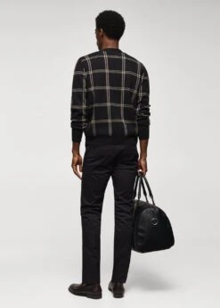 Cardigan Maille Fine Carreaux-fenêtres -Tenues Basiques 57025967 99 R