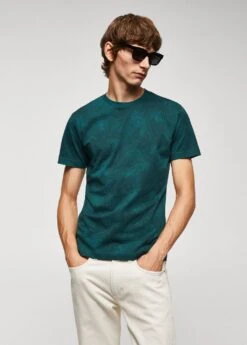 T-shirt Coton Imprimé Hawaïen