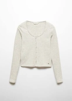 T-shirt à Rayures Et Boutons