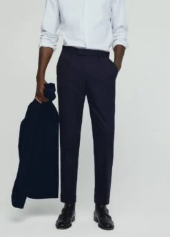 Pantalon En Laine à Pinces