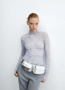 T-shirt Dentelle Col Montant 14 T-shirt Dentelle Col Montant -Tenues Basiques 57028280 52 D2