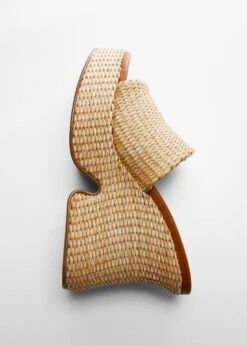 Sandales Compensées Fibre Naturelle -Tenues Basiques 57030449 08 D6