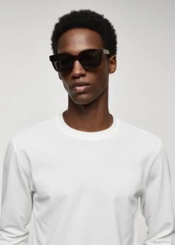 T-shirt Piqué De Coton Manches Longues -Tenues Basiques 57034406 01 D1