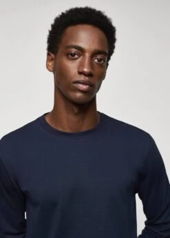 T-shirt Piqué De Coton Manches Longues -Tenues Basiques 57034406 56 D1