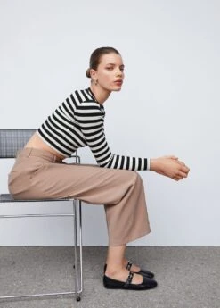 T-shirt Crop à Rayures -Tenues Basiques 57034415 05 D2