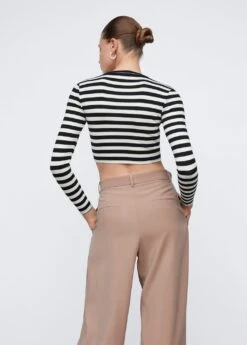 T-shirt Crop à Rayures -Tenues Basiques 57034415 05 R