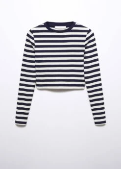 T-shirt Crop à Rayures -Tenues Basiques 57034415 56 B