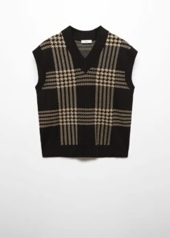 Gilet Maille Fine Pied-de-poule -Tenues Basiques 57035967 99 B