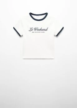 T-shirt Crop Message -Tenues Basiques 57035976 02 B