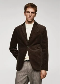 Veste Slim Fit Velours Côtelé