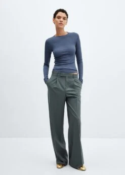 T-shirt Côtelé Manches Longues -Tenues Basiques 57037755 59 99999999 01