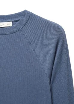 T-shirt Côtelé Manches Longues -Tenues Basiques 57037755 59 D8