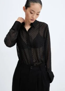 Chemise Semi-transparente Plumetis -Tenues Basiques 57038268 99 D6