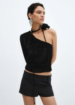 Blouse En Velours Floral