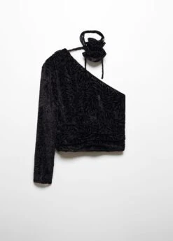 Blouse En Velours Floral -Tenues Basiques 57039099 99 B