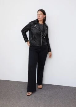 Blouson Biker En Cuir -Tenues Basiques 57039805 99 D4