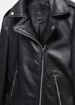 Blouson Biker En Cuir -Tenues Basiques 57039805 99 D8
