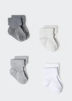 Pack 4 paires De Chaussettes Côtelées 6 Pack 4 paires De Chaussettes Côtelées -Tenues Basiques 57040374 94 B