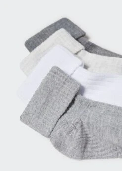 Pack 4 paires De Chaussettes Côtelées 7 Pack 4 paires De Chaussettes Côtelées -Tenues Basiques 57040374 94 D8