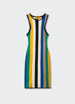 Robe Midi Maille Multicolore -Tenues Basiques 57040379 05 B