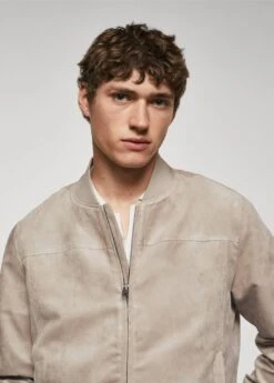 Blouson Bomber Imitation Daim -Tenues Basiques 57040555 08 D1