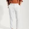 Pantalon Slim-fit Lin Cordon De Serrage Intérieur -Tenues Basiques 57040565 01