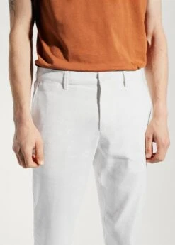 Pantalon Slim-fit Lin Cordon De Serrage Intérieur -Tenues Basiques 57040565 01 D1