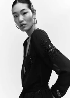 Caftan Détails Perlés -Tenues Basiques 57040729 99 D1