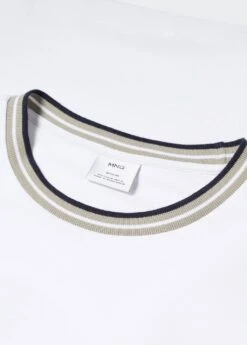 T-shirt 100 % Coton Liserés Contrastants -Tenues Basiques 57040798 01 D8