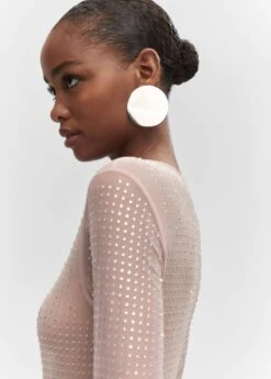 Robe Maille Filet Détail Cristal -Tenues Basiques 57041028 83 D1