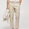 Pantalon Coton Lin Seersucker -Tenues Basiques 57042503 08