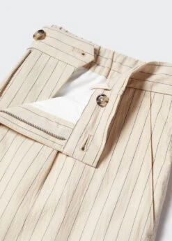 Pantalon Coton Lin Seersucker -Tenues Basiques 57042503 08 D8