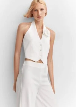 Gilet Empiècement Fleur -Tenues Basiques 57043820 05 D2