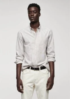 Chemise 100 % Coton Rayures Bicolores