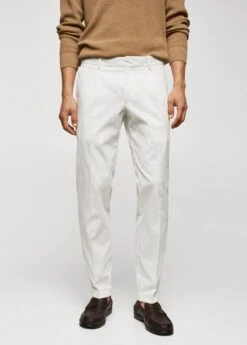Pantalon Coton Slim-fit Pinces