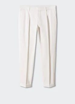 Pantalon Coton Slim-fit Pinces -Tenues Basiques 57044387 01 B