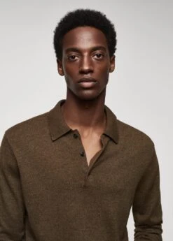 Polo Laine Manches Longues Chiné 19 Polo Laine Manches Longues Chiné -Tenues Basiques 57045956 37 D1