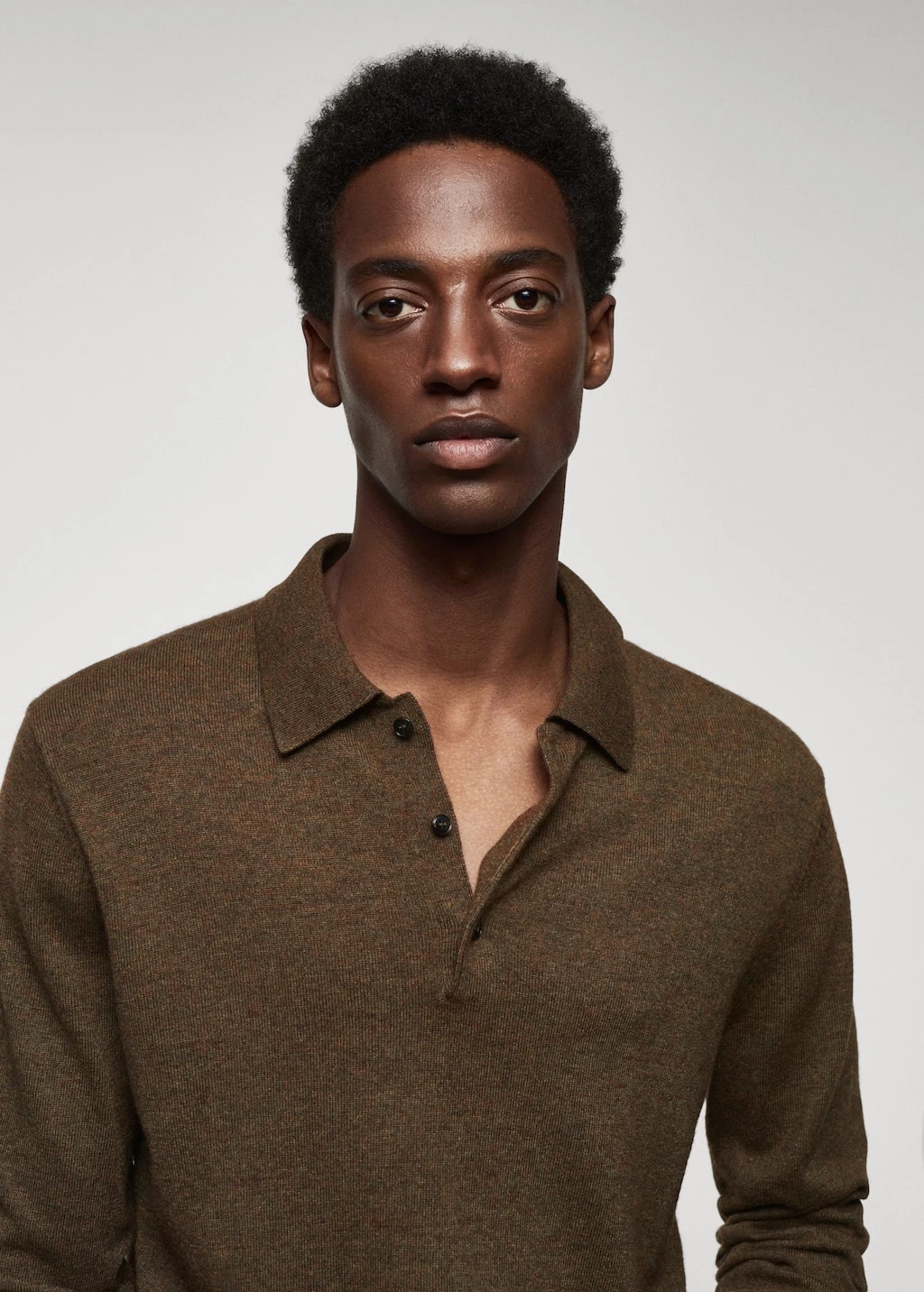 Polo Laine Manches Longues Chiné 6 Polo Laine Manches Longues Chiné – Image 4