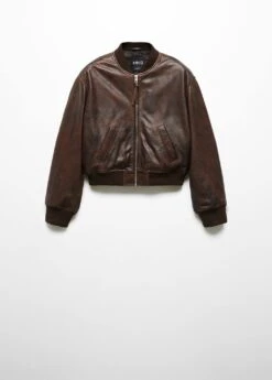 Bomber 100 % Cuir -Tenues Basiques 57045982 30 B
