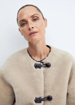 Manteau En Fausse Fourrure à Ornements -Tenues Basiques 57047713 05 D1