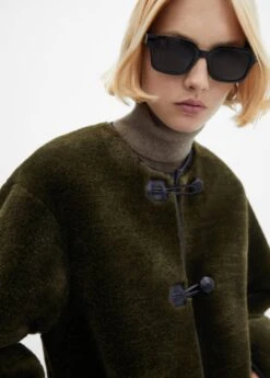 Manteau En Fausse Fourrure à Ornements -Tenues Basiques 57047713 37 D1