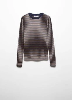 T-shirt Rayures Col Rond -Tenues Basiques 57047737 30 B