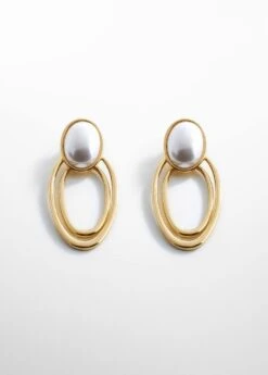 Boucles D'oreilles Ovales Nacre