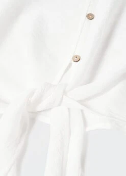 Blouse Manches Cloche Nœud -Tenues Basiques 57050213 05 D8