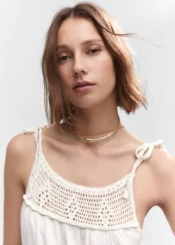 Robe Longue Empiècement Crochet -Tenues Basiques 57050306 02 D1