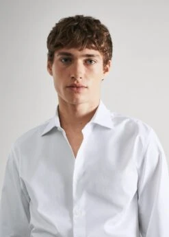 Chemise Costume Slim-fit Popeline Coton -Tenues Basiques 57050652 01 D2